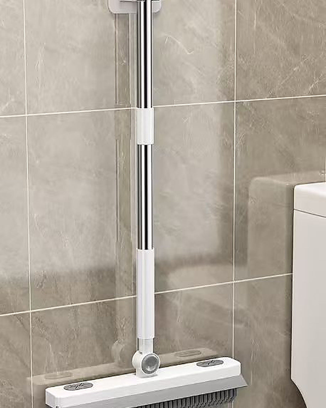 Sweepado™ Stand-Up Crevice Brush & Squeegee — No-Bend Cleaner for Tile Seams, Shower Tracks & Tight Corners