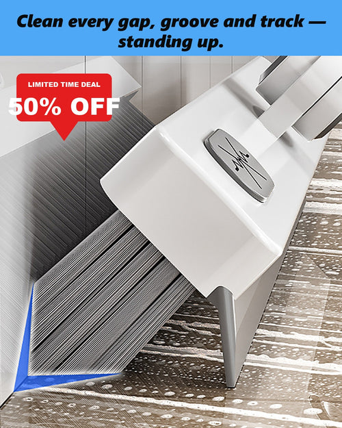 Sweepado™ Stand-Up Crevice Brush & Squeegee — No-Bend Cleaner for Tile Seams, Shower Tracks & Tight Corners